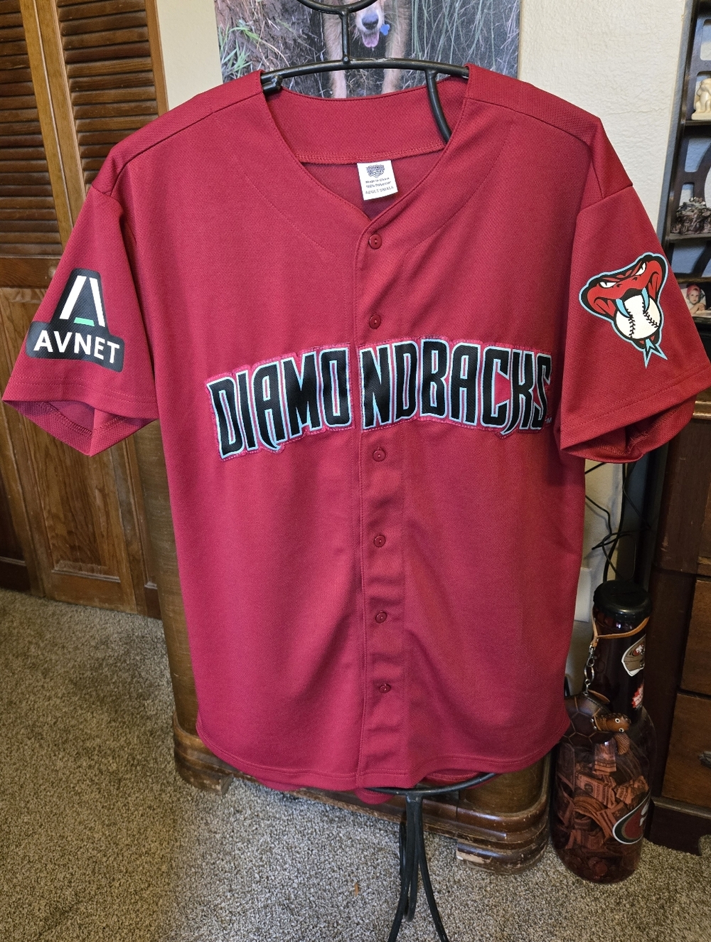 Arizona Diamondbacks Men's Maroon Button-Up Jersey